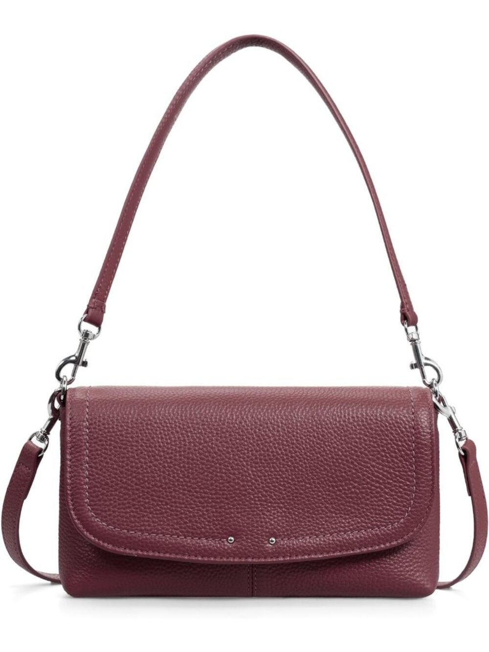 👜Women's Burgundy Genuine Leather Crossbody Bag RFID Wallet Trendy Phone Purse